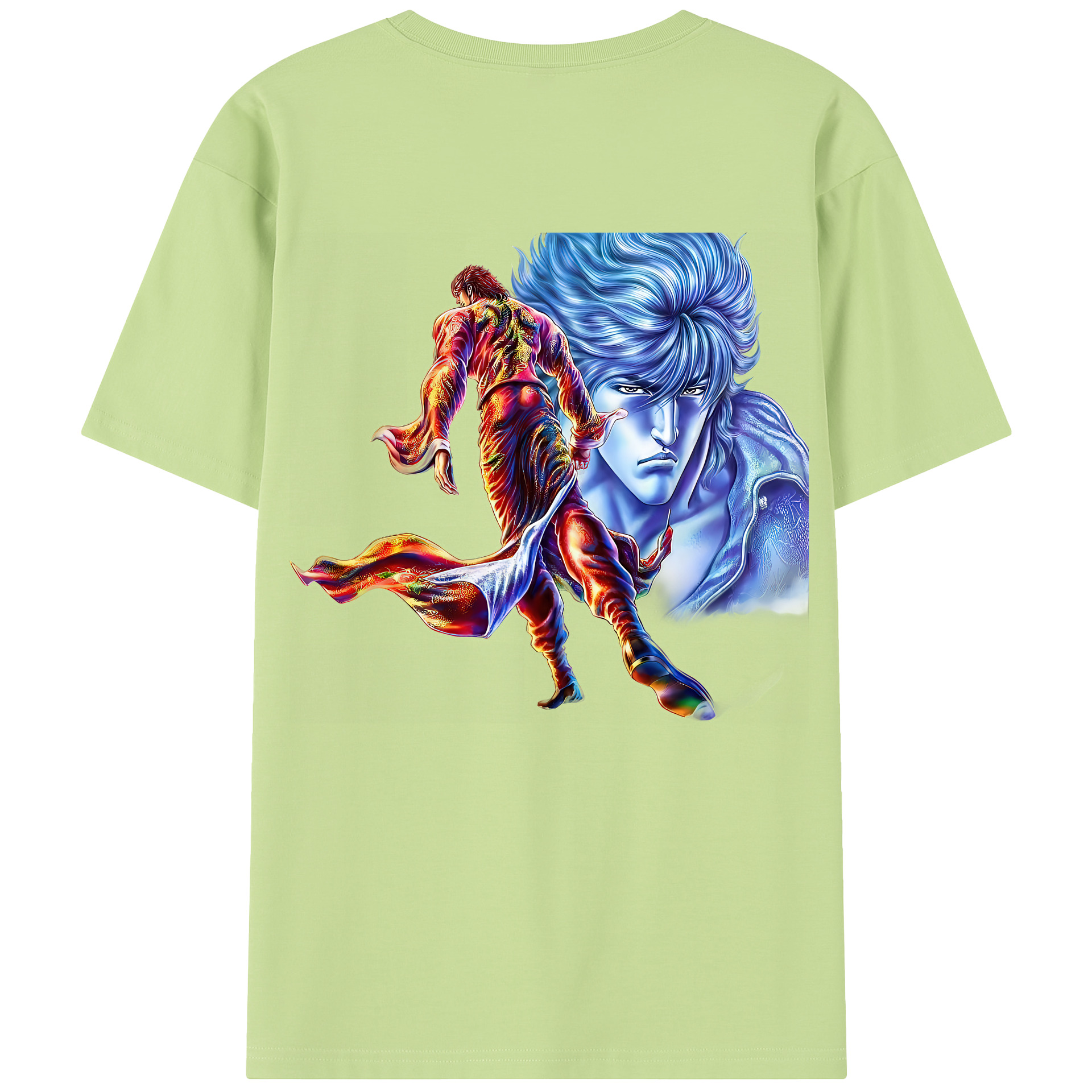 （画像用） 北斗の拳 Fist of the North Star 綿100％半袖Tシャツ（背面プリント）